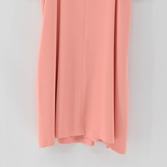 AIDAN MATTOX Dress Womens Size 14 Flutter Sleeve Embellished Beaded Sheath Peach - Picture 9 of 14